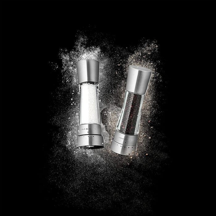 Млинниця для солі Cole & Mason Derwent Precision+, акрилова з регульованим сталевим механізмом, 190 мм