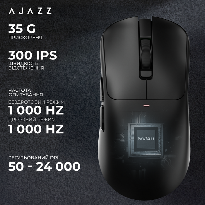 Бездротова миша Ajazz AJ200P Near Link AI MC White (AJ200P-NL-AI-MC-W)