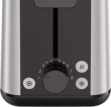 Тостер Braun PurShine HT 1610 BK, 25 см, 8 режимів підсмажування, розморожування, підігрів, решітка для булочок, чорний, 1030 Вт