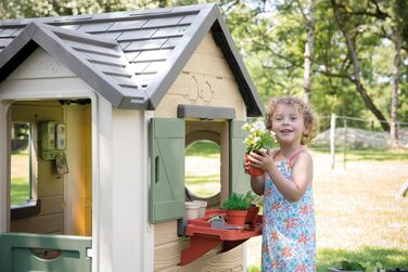 Дитячий садовий будиночок Smoby Life Garten Spielhaus 128x132x135 см з переробленого пластику - для дітей від 2 років