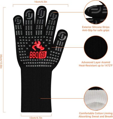 Термостійкі рукавички для гриля Inkbird до 800°C