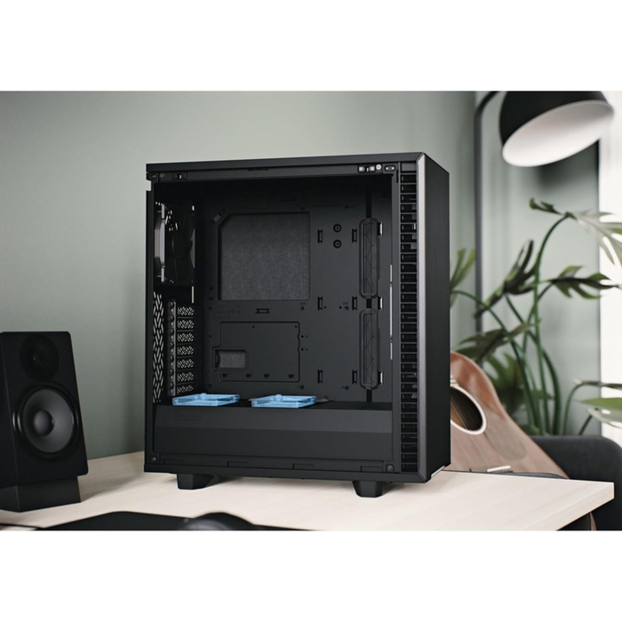 Корпус для ПК Fractal Design Define 7 Compact Black, алюміній/сталь, ATX, шумоізольований, чорний, для тихої роботи
