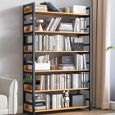 Стелаж Rebiko 80 x 174 x 30 см, чорний, відтінки коричневого
