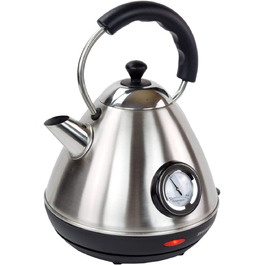 Електрочайник Syntrox Germany WK-2200W-1.7T 2200 Вт 1,7 л нержавіюча сталь з термометром, бездротовий, 360°