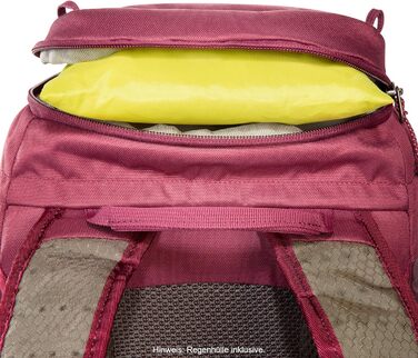Рюкзак для туризму Tatonka Hike Pack 22 л з вентильованою спинкою та дощовиком, легкий і зручний, бордовий