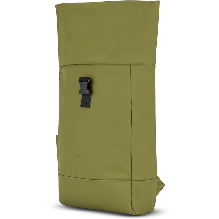 Рюкзак Johnny Urban Harvey Medium ролтоп, 15 л, водостійкий, оливковий, з відділенням для ноутбука, універсальний для міста, роботи, навчання, матове PU-покриття