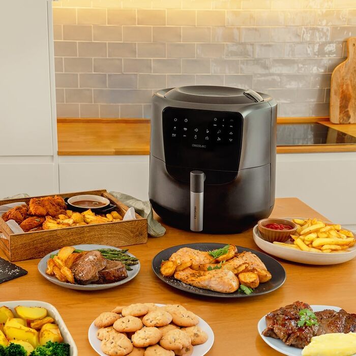 Фритюрниця Cecotec Cecofry Rain 5.5 л без олії з автоматичним та ручним розпиленням, 7 режимів, 1550 Вт