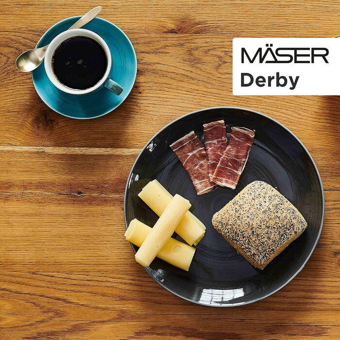 Набір кавових чашок MÄSER Derby Premium для 4 осіб, гастрономічна якість, сучасний дизайн, пастельні кольори, міцна порцеляна