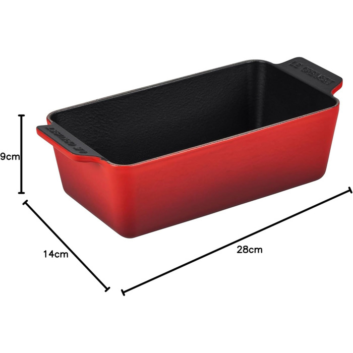 Le Creuset Прямокутний деко 23 см, червоний, кераміка