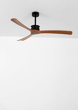 Вентилятор стельовий WINDLARGE XL з пультом, 152 см, 40 Вт, DC-мотор, 6 швидкостей, чорний/темне дерево