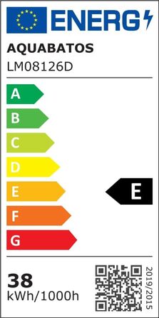 Дзеркало для ванної кімнати AQUABATOS LED 50x70 см з підсвічуванням, сенсорним вимикачем, регулюванням температури світла (6400K), IP44, CE, енергозберігаюче. Серія Essens