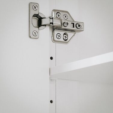 SoBuy BZR121-W Комод для ванної з 2 дверцятами, середній білий шафа 70x90x35 см, меблі для ванної, тумба у передпокій