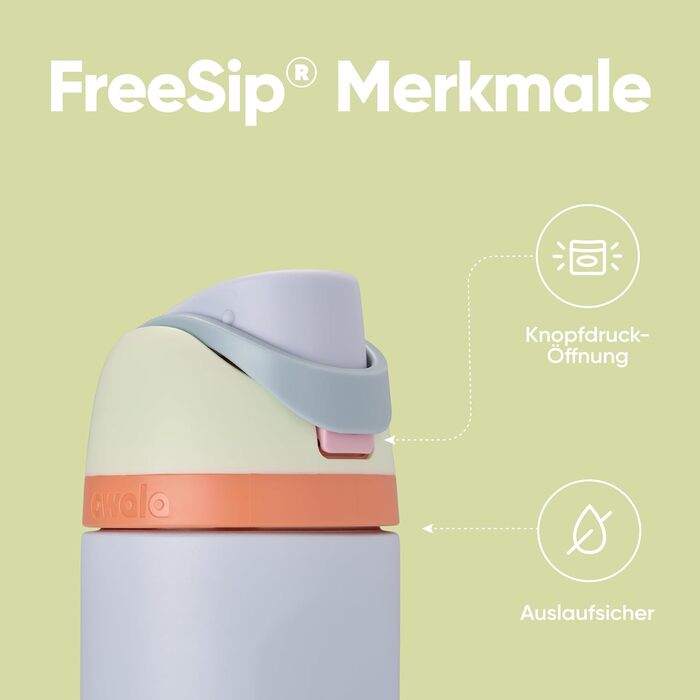 Термопляшка Owala FreeSip зі сталі зі вбудованою трубочкою, BPA-free, 710 мл, колір Beach House — для спорту, фітнесу та подорожей