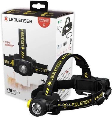 Налобний ліхтар Ledlenser H7R Work, 1000 люмен, акумуляторний, LED, IP67, магнітна зарядка, для шолома, високий CRI, фокусування, диммер, 250 м