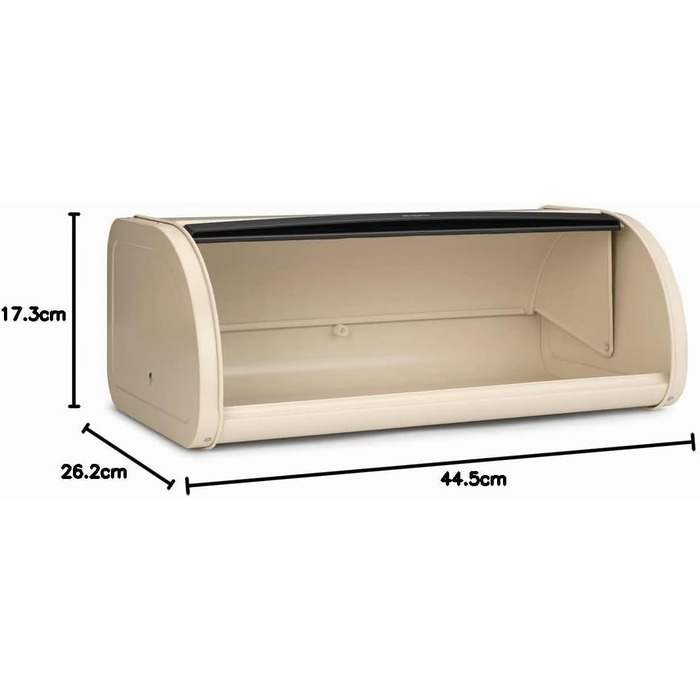 Контейнер для хліба Brabantia Rollbrotkasten з матової сталі, великий, Soft Beige