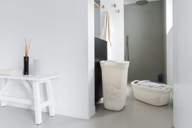 Кошик для білизни Curver KNIT 57 л, 45.2x34.1x61.4 см, білий Oasis, пластик