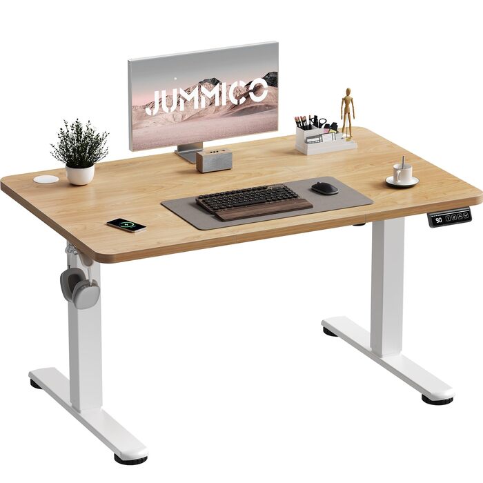 Електричний регульований стіл JUMMICO Standing Desk 110x60 см, бежевий - з функцією пам'яті