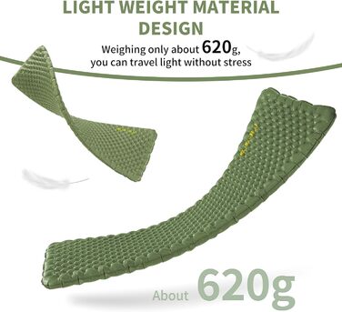 Самонадувний кемпінговий килимок Naturehike Thermal Serie 4.6R Ultralight для зими (до -15°C), прямокутний, 186x58 см