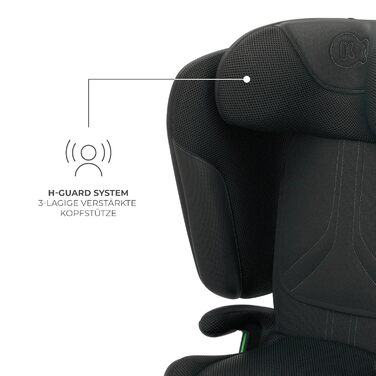 Автокрісло Kinderkraft UNITY 2 i-Size, 100-150 см, 3,5-12 років, регульована підголівник, AIR FLOW, 5 положень спинки, чорний