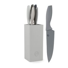Набір кухонних ножів MasterChef з підставкою, 6 предметів, сірий