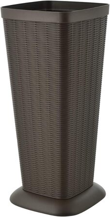 Пластикова корзина для зберігання Stefanplast у стилі ротанг, 25,5×25,5×57 см