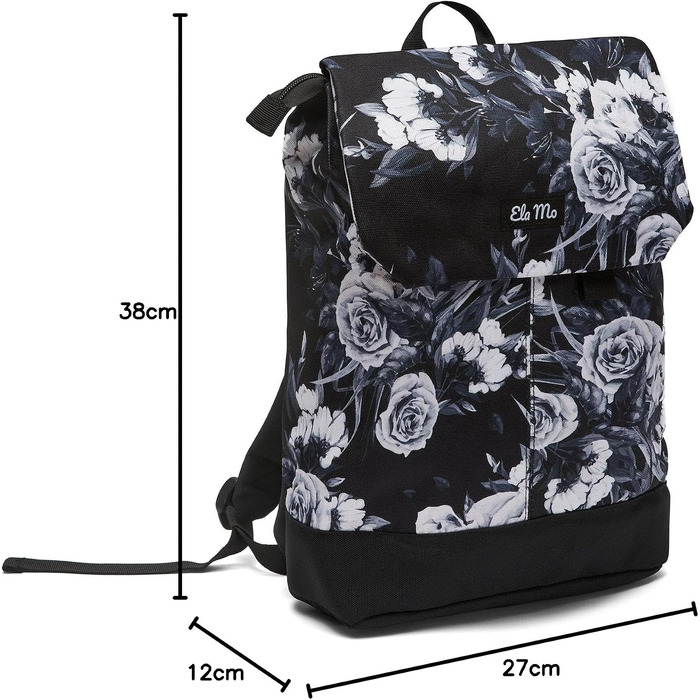 Жіночий рюкзак Ela Mo Daypack для ноутбука — протикрадіжний міський рюкзак для навчання, університету та бізнесу (Nightose)
