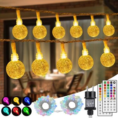 Гірлянда світлодіодна StarryEver 120 LED, 20м, RGB, 24 кольори, кулі, для вулиці та кімнати