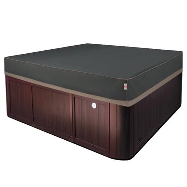 Водонепроникний чохол для прямокутного басейну та джакузі 220x220x85 см, захисна кришка з тканини 420D Oxford з UV-захистом від пилу та бруду
