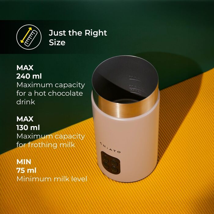 milkPLAY Пінороб електричний 4-в-1 для молока, кави та напоїв (Cream) - спінювач, підігрівач для лате, капучино, матча, какао