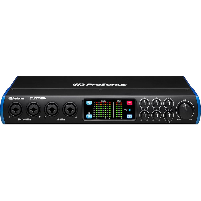 Аудіоінтерфейс PreSonus Studio 24c USB-C для запису, стрімінгу та подкастингу з програмним пакетом Studio One Artist та Ableton Live Lite
