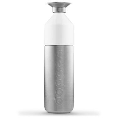 Сталева пляшка для води Dopper 1.1 л, срібляста — герметична спортивна фляга з нержавіючої сталі 18/8, без BPA, для спорту, офісу та активного відпочинку