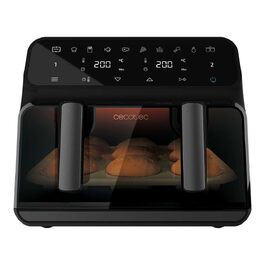 Аерофритюрниця Cecotec Cecofry Advance 9000 Window з подвійним кошиком 9л (2x4.5л), 2200 Вт, вікном та підсвіткою, 8 програм, чорна