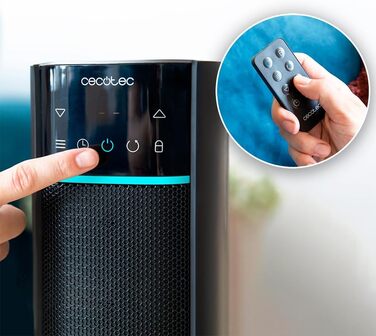 Керамічний обігрівач Cecotec ReadyWarm 10050 Top Ceramic Pro, 2200 Вт, з осциляцією, 3 режими, світло, керування сенсором та пульт, система безпеки