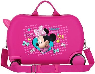 Дитяча валіза Joumma Disney Enjoy Minnie, рожева, ABS, 45x31x20 см, 24,6 л, 4 колеса, ручна поклажа