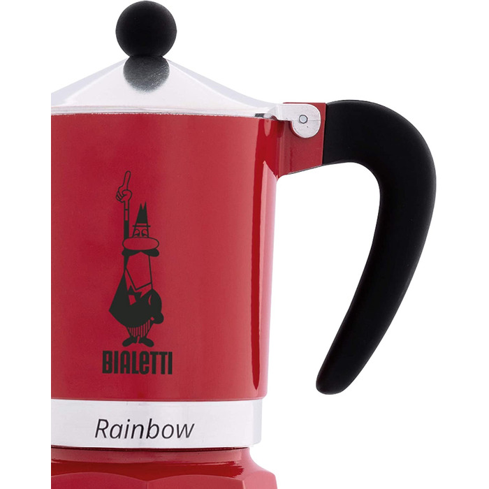 Кавоварка гейзерна Bialetti Rainbow, алюміній, червона, на 1 чашку