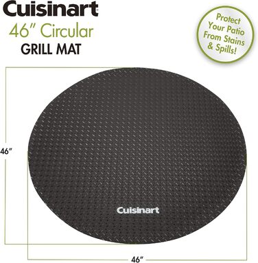 Килимок для гриля Cuisinart CGMT-046, круглий, 116,8 см, чорний