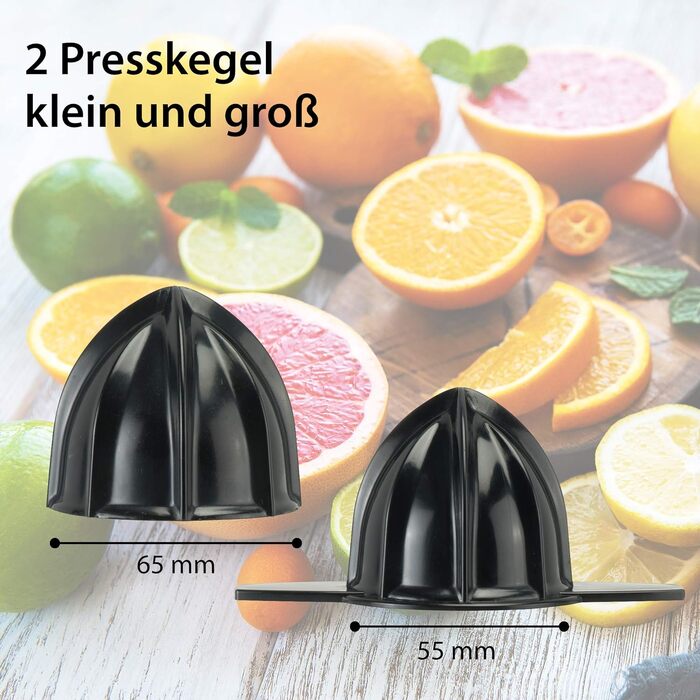 Електрична соковижималка для цитрусових ADE KA1803, 60 Вт, скляна колба без BPA, срібляста