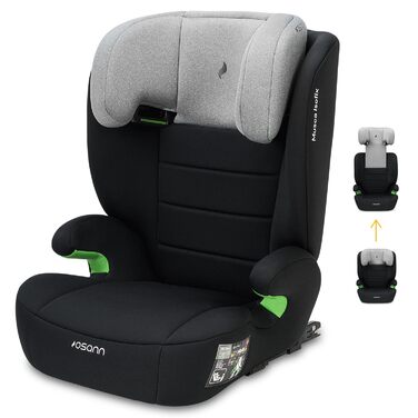 Дитяче автокрісло Osann Musca Isofix i-Size 100-150 см з підголівником, сіро-меланжеве, сидіння-бустер з високою спинкою