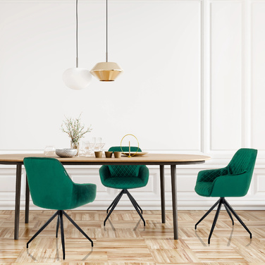 Стілець обідній ELVERUM Velvet Green hjh LIVING