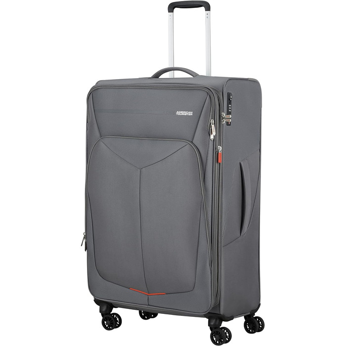 Валіза American Tourister SummerFunk Spinner L розширювана, 79 см, 109.5/119 л, сіра (Titanium Grey)