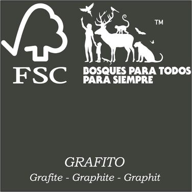 Телевізійна тумба Henor з регульованою драбинкою, FSC® дерево, 90+90x35x30/15 см, графіт