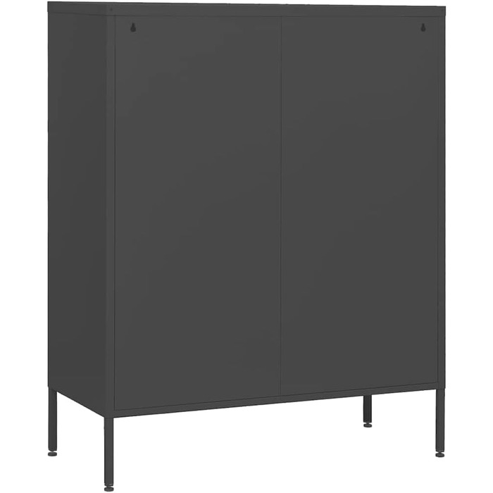 Комод з 4 шухлядами Sideboard, багатоцільова шафа-тумба зі сталі, антрацит, 80x35x101.5 см
