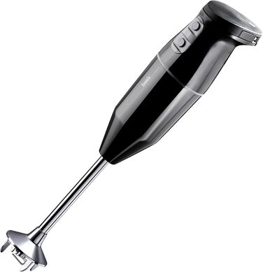 Блендер занурювальний bamix Cordless PLUS, бездротовий, набір з насадками, 250 Вт, 3 швидкості, нержавіюча сталь, чорний, Швейцарія