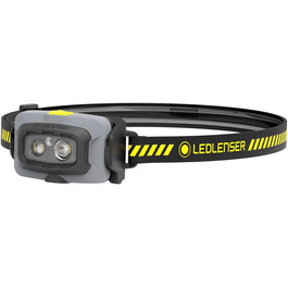 Налобний ліхтар Ledlenser HF4R Work, 500 люмен, водонепроникний, акумуляторний, з червоним світлом, чорний/жовтий, IP68, для робіт та outdoor