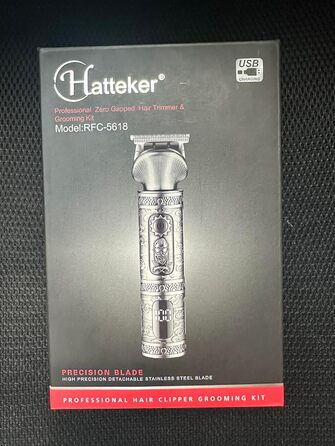 Електрична машинка для стрижки Hatteker, набір тримерів для волосся, бороди, носа та тіла з Т-подібним лезом, чоловічий багатофункціональний прилад для догляду