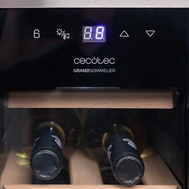 Винний шаф для 24 пляшок Cecotec Bolero GrandSommelier 2050 Black - компресорний, 5-18°C, низький рівень шуму