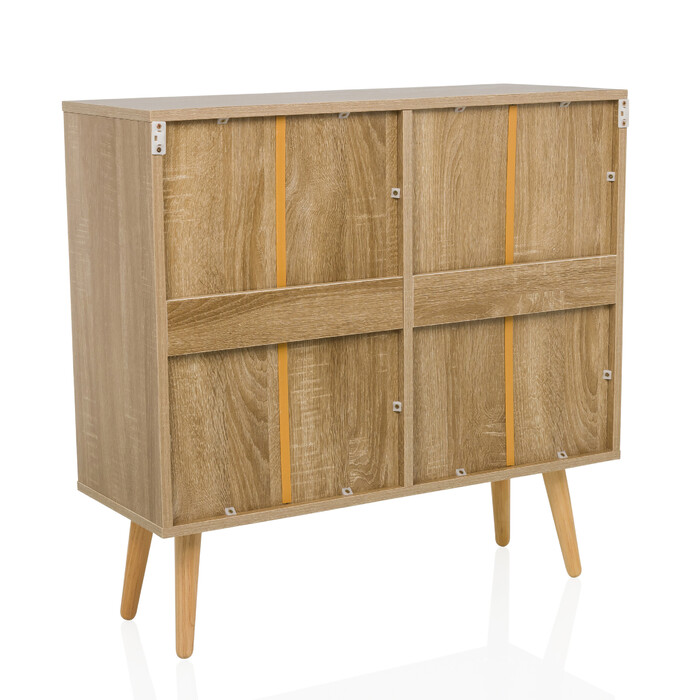 Сервант / комод STRYN 80x30x78 см 3 висувних ящика 1 дверцята світло-коричневий hjh LIVING