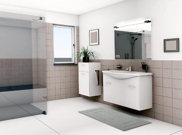Килимок для ванної Lashuma London, фротте, сірий, 50x80 см, тонкий