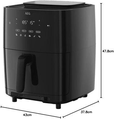 Аерофритюрниця AEG AAF7B Heissluftfritteuse 7000 Serie 8000, 6.9 л, чорна