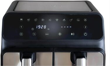 Аерофритюрниця Unold Twin Zone 58685, подвійна камера, 8 л, 1700 Вт, BPA-free, 2 кошики по 4 л, знімні решітки